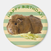 Guinea Pig Fotograph Happy Birthday Template Magnet (Vorne)