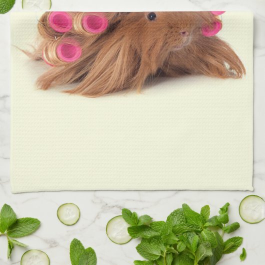 Guinea Pig | Funny Curly Guinea Pig Lover Geschenk Geschirrtuch (Gefaltet)