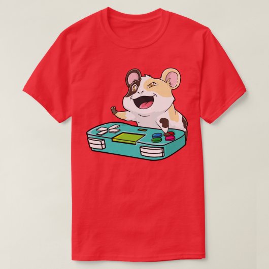 Guinea Pig Gamepad Gaming Kawaii T-Shirt (Design vorne)