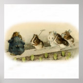 "Guinea Pig Garden" von Beatrix Potter Poster (Vorne)