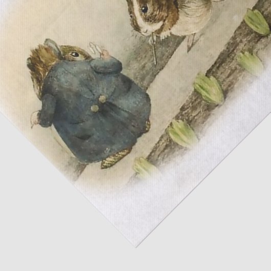 "Guinea Pig Garden" von Beatrix Potter Seidenpapier (Ausschnitt)