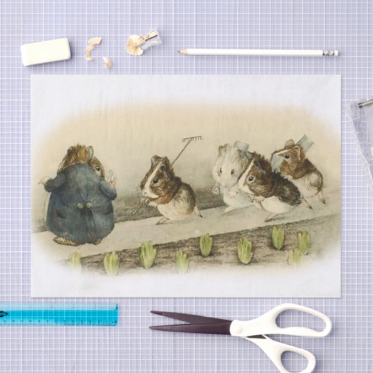 "Guinea Pig Garden" von Beatrix Potter Seidenpapier (Handwerk)