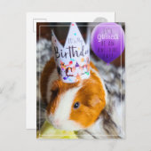 Guinea Pig Geburtstag Postkarte (Vorne/Hinten)
