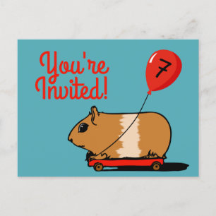 Guinea Pig Geburtstagsparty Einladung Postkarte