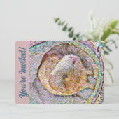 Guinea Pig Geburtstagsparty Einladungen (Stehend Vorderseite)