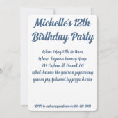 Guinea Pig Geburtstagsparty Einladungen (Rückseite)