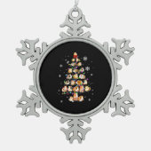 Guinea Pig Geschenk| Frohe Weihnachtszeit Guinea S Schneeflocken Zinn-Ornament (Vorderseite)