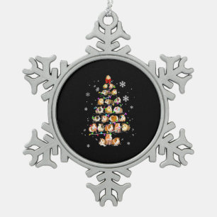 Guinea Pig Geschenk  Frohe Weihnachtszeit Guinea S Schneeflocken Zinn-Ornament