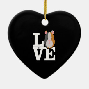 Guinea Pig Geschenk  Liebe Guinea Schweinefleisch Keramik Ornament