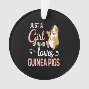 Guinea Pig Geschenk  Nur ein Mädchen, das Guinea  Ornament