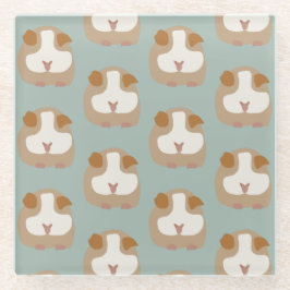 Guinea Pig Gesichtslos Glasuntersetzer