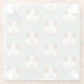 Guinea Pig Gesichtslos Glasuntersetzer (Rückseite)