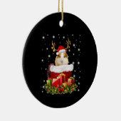 Guinea Pig Gift | Frohe Weihnachts-Guinea Pig Keramik Ornament (Rechts)