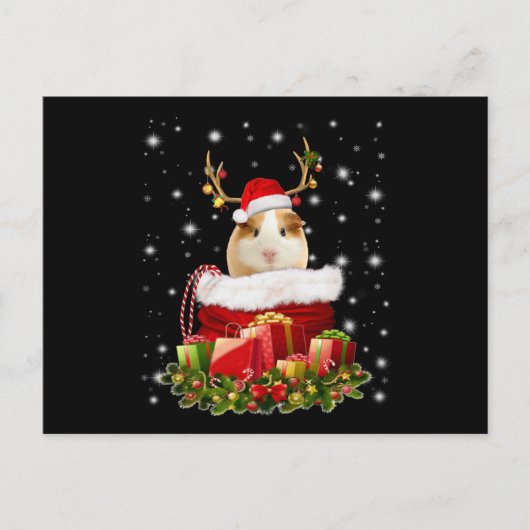 Guinea Pig Gift | Frohe Weihnachts-Guinea Pig Postkarte (Vorderseite)