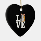 Guinea Pig Gift | Liebe Guinea Schweinegeschenke Keramik Ornament (Rechts)