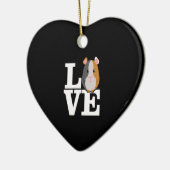 Guinea Pig Gift | Liebe Guinea Schweinegeschenke Keramik Ornament (Links)