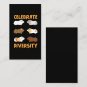 Guinea Pig Graphic Celebrate Diversity Niedlichen  Visitenkarte (Vorne/Hinten)