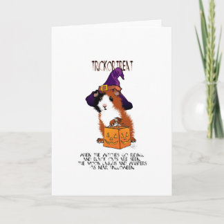 Guinea Pig Halloween Card Karte