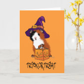 Guinea Pig Halloween Karte (Gelbe Blume)