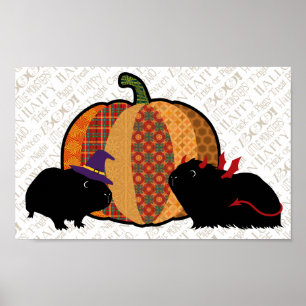 Guinea Pig Halloween Poster
