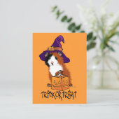 Guinea Pig Halloween Postkarte (Stehend Vorderseite)