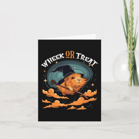 Guinea Pig Halloween Wheel oder Leckerei Funny Cav Karte (Vorderseite)