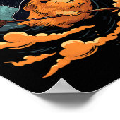 Guinea Pig Halloween Wheel oder Leckerei Funny Cav Poster (Ecke)