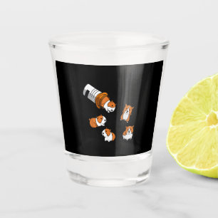Guinea Pig Happy Pillen Guinea Pig Guinea Schweine Schnapsglas