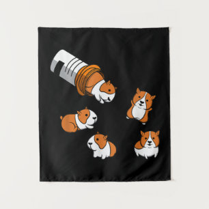 Guinea Pig Happy Pillen Guinea Pig Guinea Schweine Wandteppich