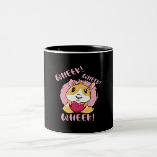 Guinea Pig Heart Wheel   Niedliches Baby Pet Lover Zweifarbige Tasse