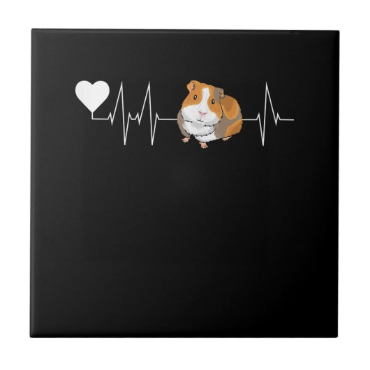 Guinea Pig Heartbeat Niedliches Cavy-Geschenk Fliese (Vorderseite)