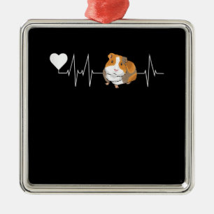 Guinea Pig Heartbeat Niedliches Cavy-Geschenk Ornament Aus Metall