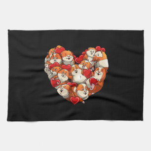 Guinea Pig Herz Funny Valentinstag Geschenke Fraue Geschirrtuch