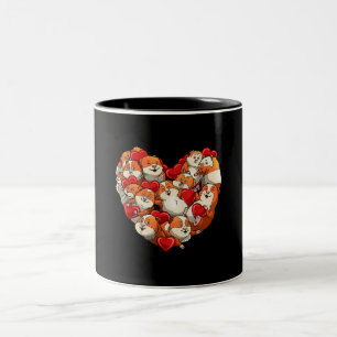 Guinea Pig Herz Funny Valentinstag Geschenke Fraue Zweifarbige Tasse