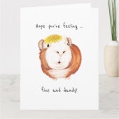 Guinea Pig 'Hoffnung Sie sind Gefühl ...'Grüße Kar Karte (Vorderseite)