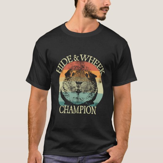 Guinea Pig Hoodie Hide Wheek Champion Retro Funny T-Shirt (Vorderseite)