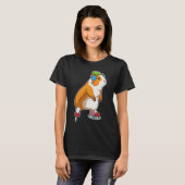 Guinea pig Ice skating Ice skates T-Shirt (Vorne ganz)