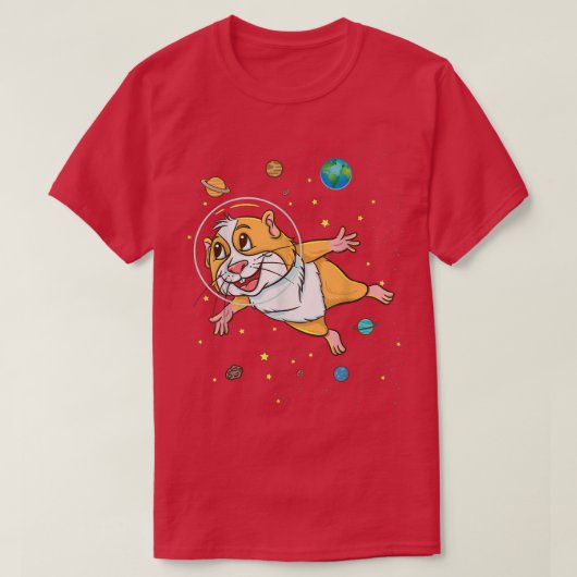 Guinea Pig in Space Guinea Pig Lover  T-Shirt (Design vorne)