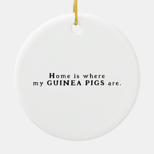 Guinea Pig individuell einstellbar Keramik Ornament (Hinten)