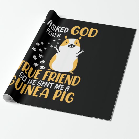 Guinea Pig ist ein echter Freund Geschenkpapier (Ungerollt)