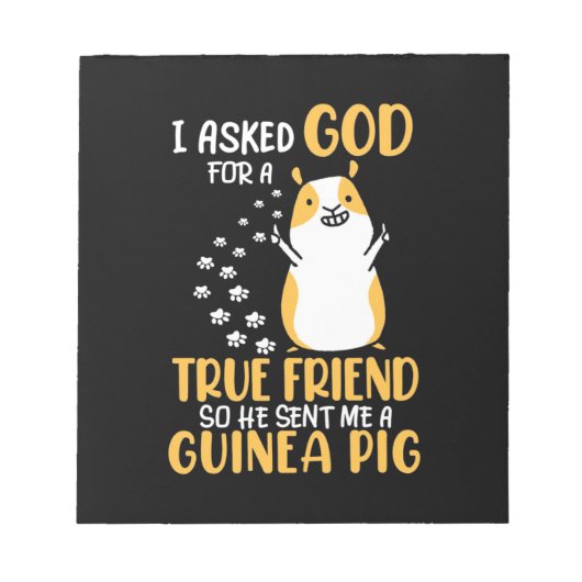 Guinea Pig ist ein echter Freund Notizblock (Vorderseite)