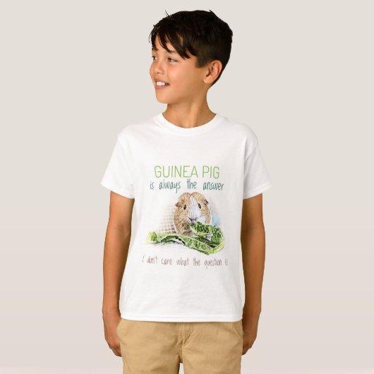 Guinea Pig ist immer der T - Shirt des Answer Kid (Vorne ganz)