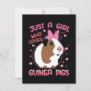 Guinea Pig Just a Girl Who Loves Guinea Pigs Mitteilungskarte