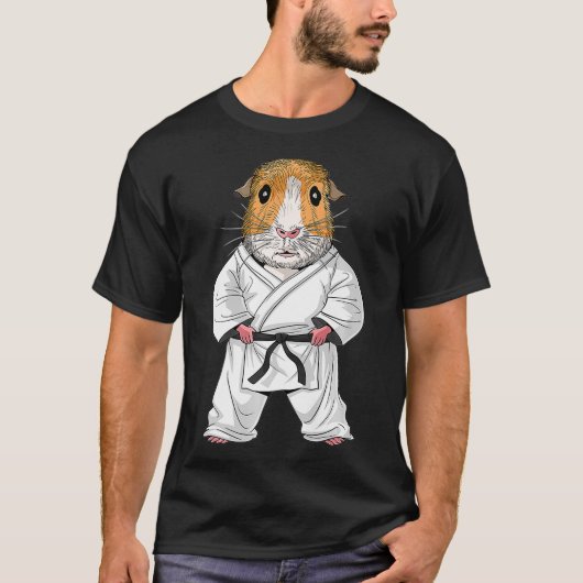 Guinea Pig Karate Ninja JiuJitsu Taekwondo Arts T-Shirt (Vorderseite)