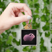 Guinea Pig Keyring Pink Sparkle Schlüsselanhänger (Hand)