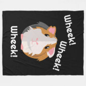 Guinea Pig Liebe Fleecedecke (Vorderseite (Horizontal))