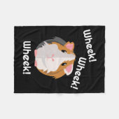Guinea Pig Liebe Fleecedecke (Vorderseite (Horizontal))