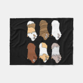 Guinea Pig | Liebe Guinea Pig Wheek Wheek Füttre Fleecedecke (Vorderseite (Horizontal))