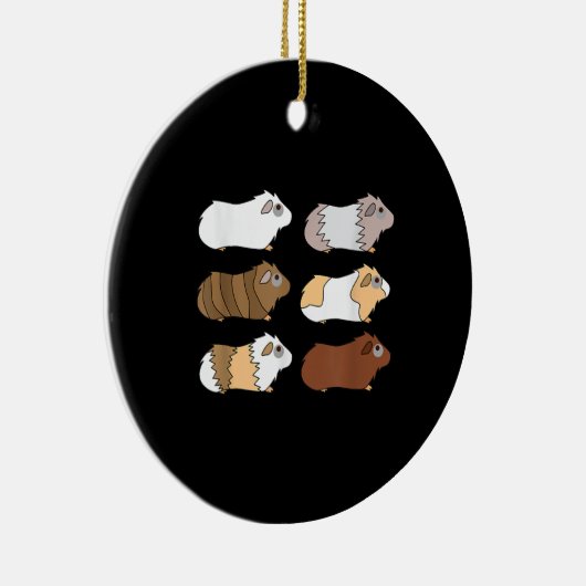 Guinea Pig | Liebe Guinea Pig Wheek Wheek Füttre Keramik Ornament (Rechts)