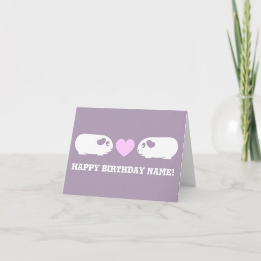 Guinea Pig Liebe Karte (Vorderseite)